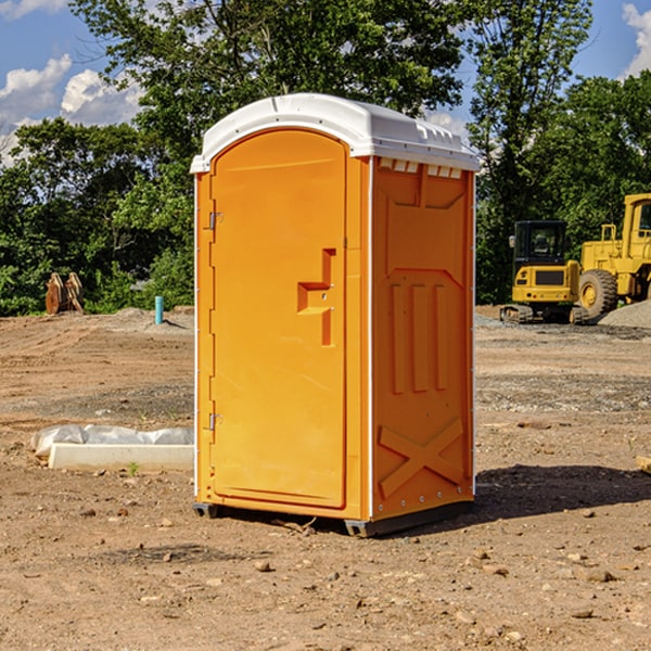 how often are the portable restrooms cleaned and serviced during a rental period in Valley Grande